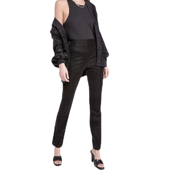 NEW Good American The Croc Exec Faux Leather Pants NWT - Picture 14 of 14